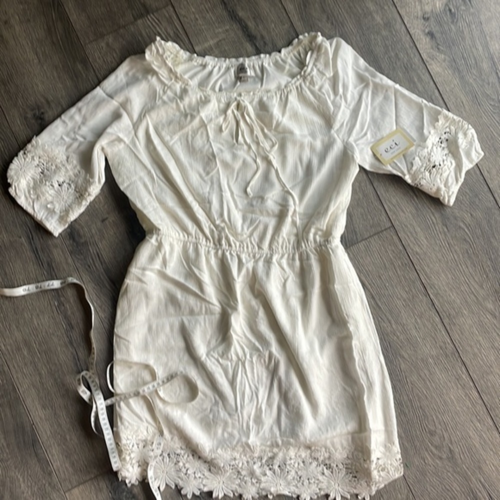 NWT ECI dress lace large ivory lace dress - Picture 7 of 11